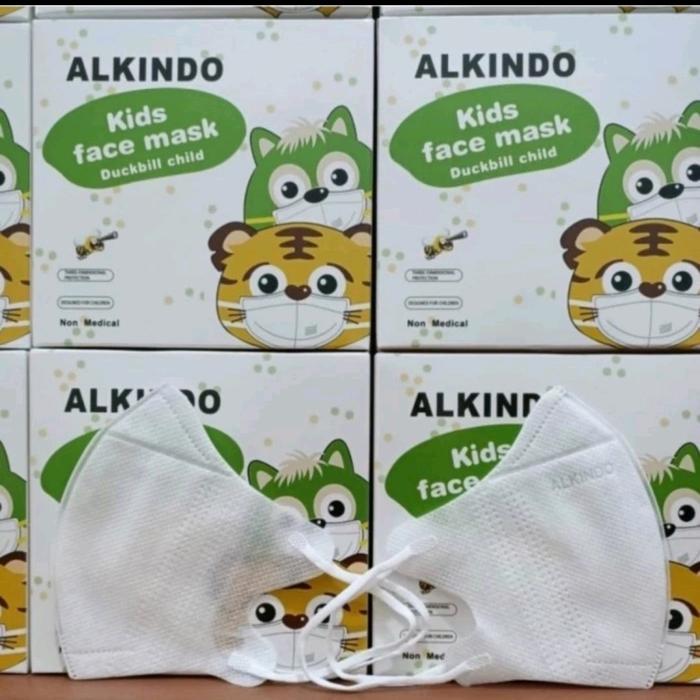 Masker Alkindo Anak Warna Putih Polos
