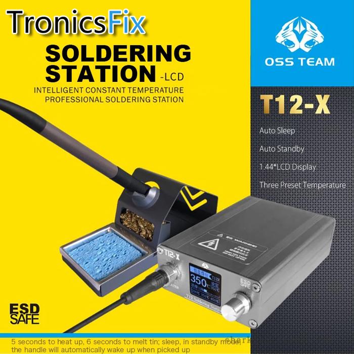 OSS T12-X Stasiun Solder Suhu Konstan dengan Ujung Besi Solder