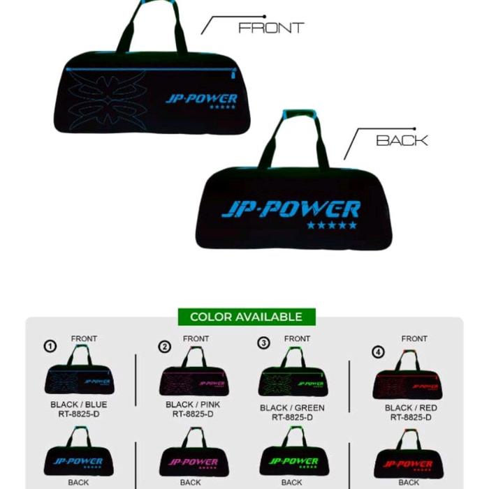 Tas Badminton JP POWER RT 8825/ Tas Kotak Badminton JP Power RT 8825 Original