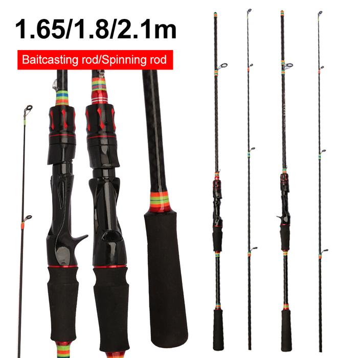 Joran Pancing Spinning Casting 2 Potong, Tongkat Pancing
