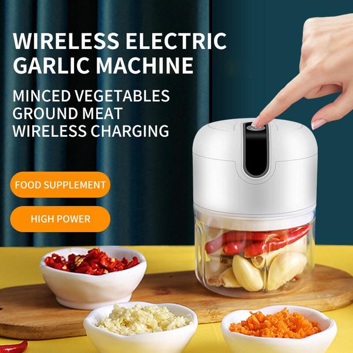 Electric Garlic Masher Portable Chopper Multi Function Meat Grinder
