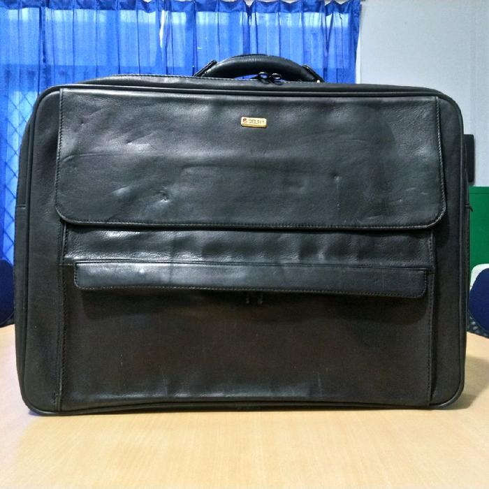 Tas Kabin Kulit Asli preloved Koper travel Luggage Bags Genuine Leathers vintage second bekas delsey