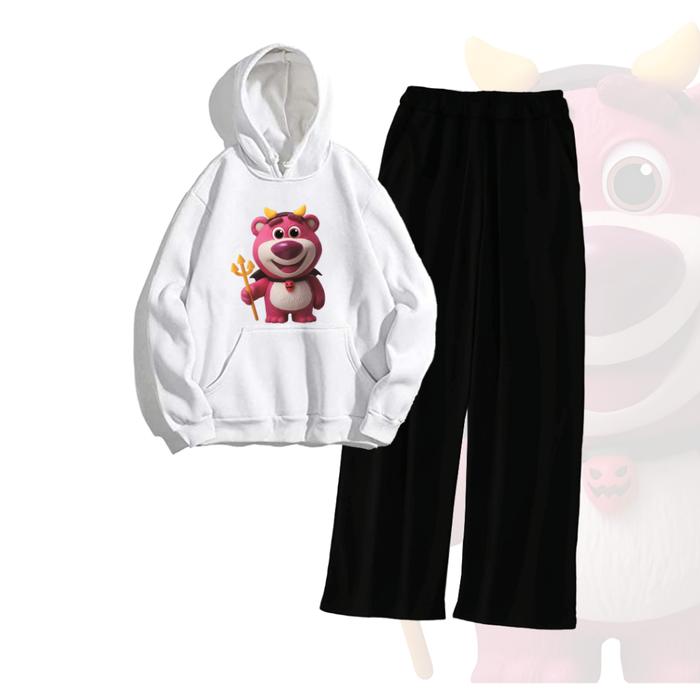 CLSTORE Setelan Sweater Hoodie Wanita Atau Remaja Kekinian LOTSO HALOWEN