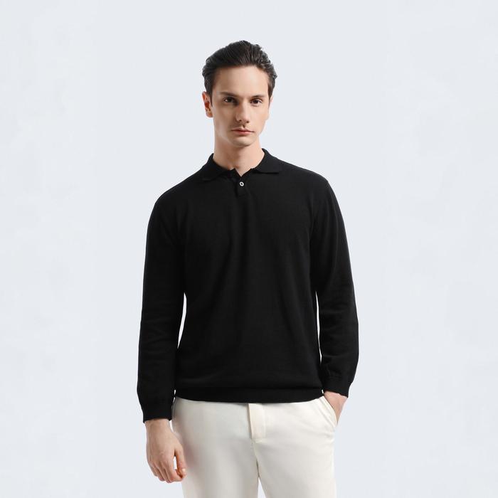 HEYMALE XAVIER POLO KNIT LONG SLEEVE BAJU POLO PRIA LENGAN PANJANG