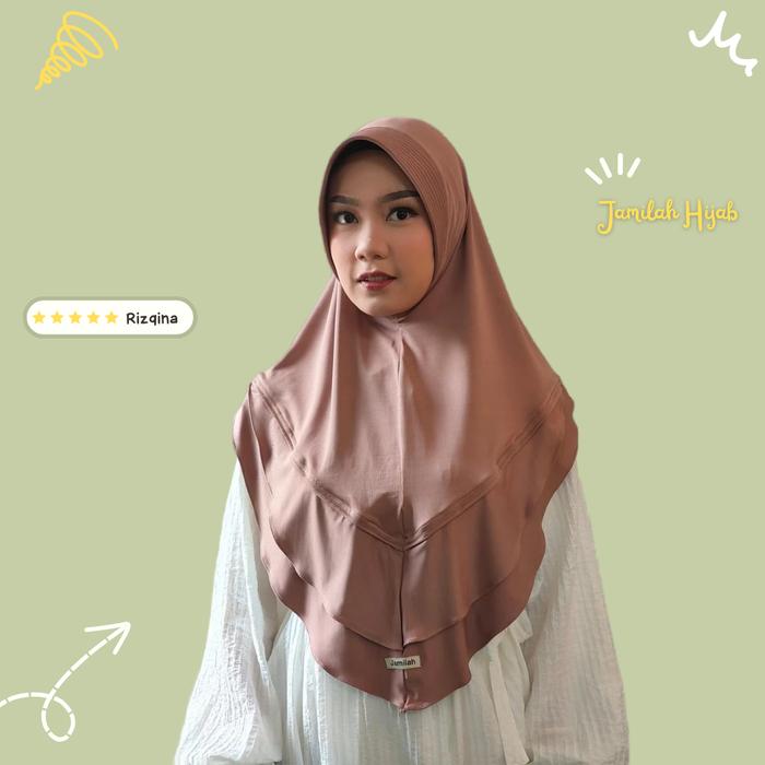JAMILAH HIJAB Rizqina – Jilbab Instan Modis Model Baru Casual dan Kekinian Ori Jamilah Hijab Bergo I
