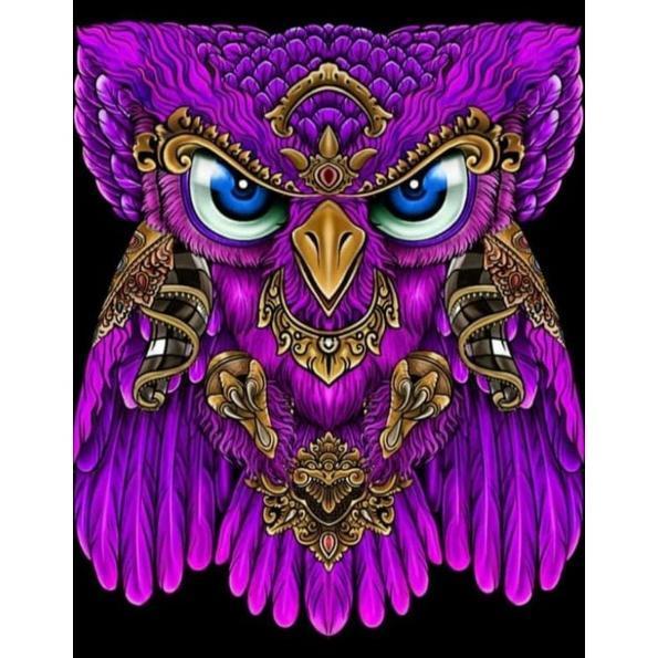 Ungu cerah mini print layang layang burhan bali