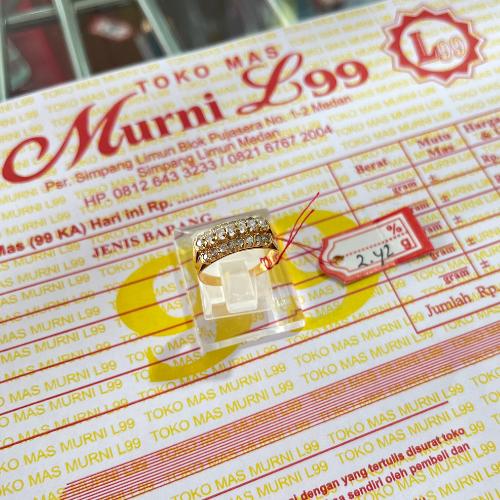 Cincin Suasa Berlian Original / Perhiasan Suasa Campuran Emas Asli