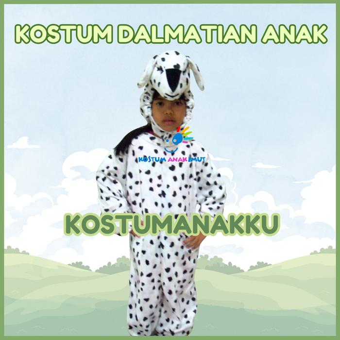 [KOSTUMANAKIMUT] KOSTUM ANJING DALMATIAN ANAK - KOSTUM ANJING WARNA PUTIH MOTIF TOTOL ANAK - KOSTUM 