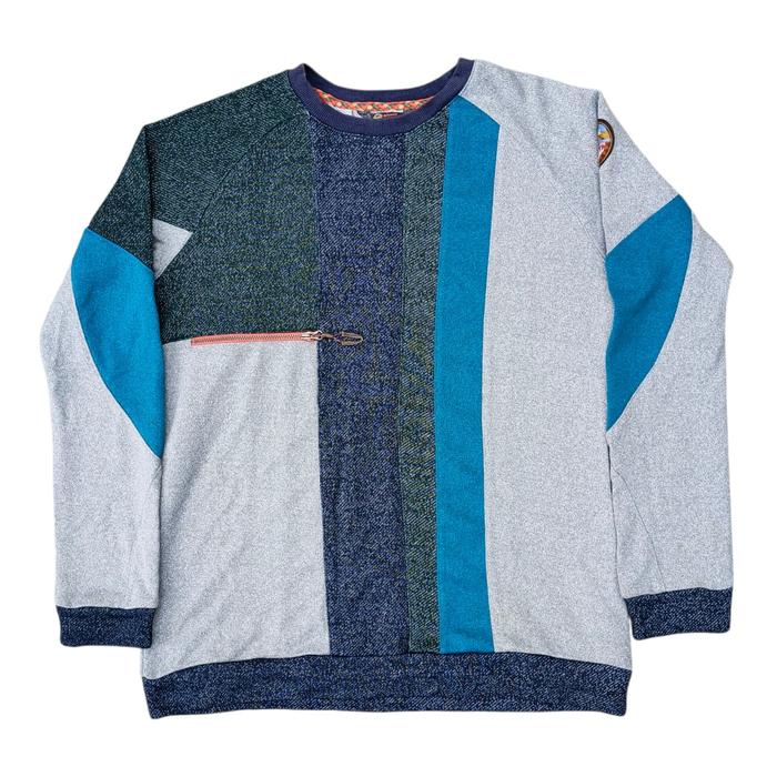 BLACKYAK Extreme Peak Namaste Color Block Pocket Zipper Front Pullover Sweatshirt