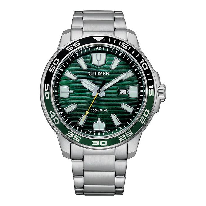 Jam Tangan Pria Citizen Eco-Drive AW1526-89X Green Pattern Original Resmi