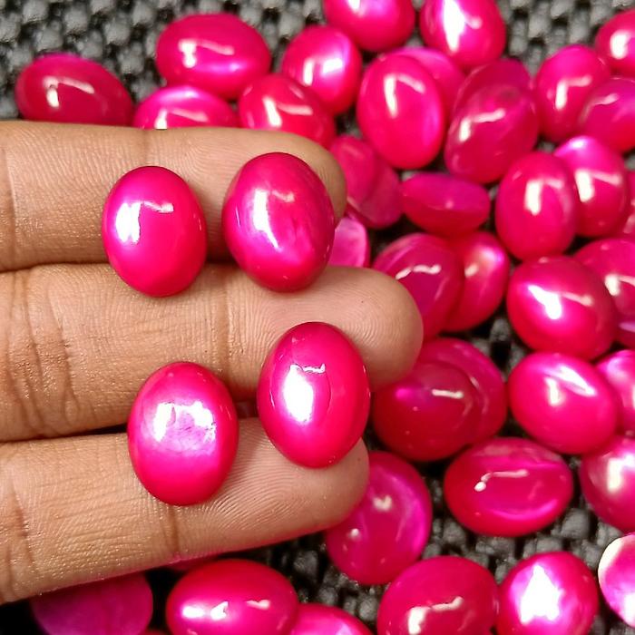 Batu Fosil Kerang Merah Ruby , Natural Main Klep