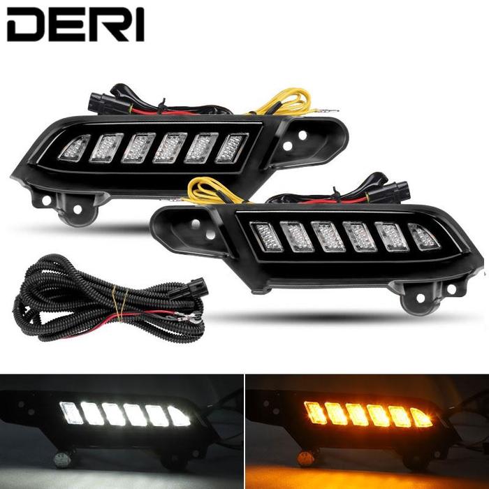 2 Buah Lampu Sein LED Mengalir Lampu DRL Lampu Dinamis Indikator