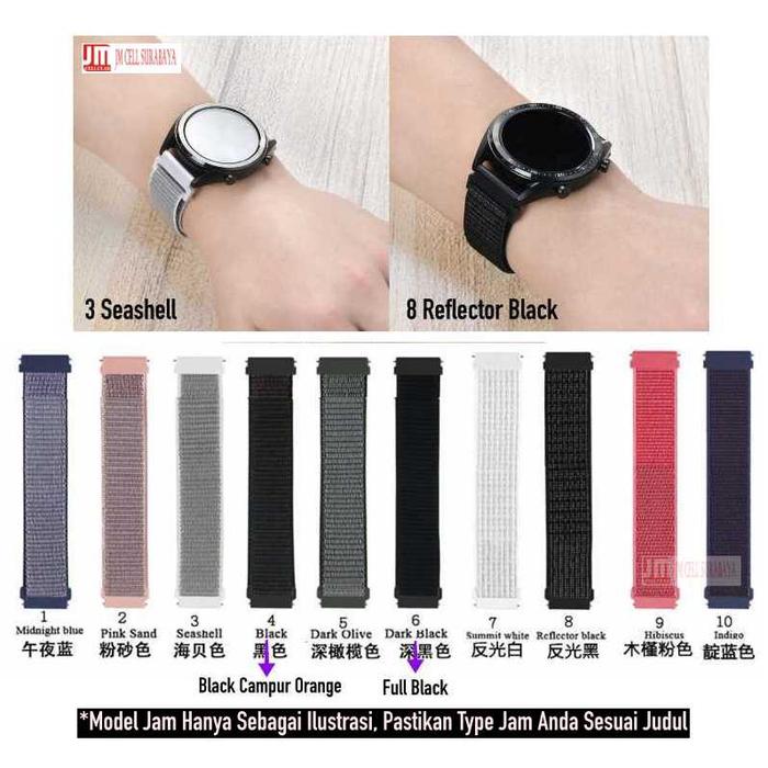 [PREMIER-W] TALI JAM 20MM WATCH STRAP SMARTWATCH ODEVA WATCH G2 - SPORT LOOP WOVEN VELCRO KREKAN HIG
