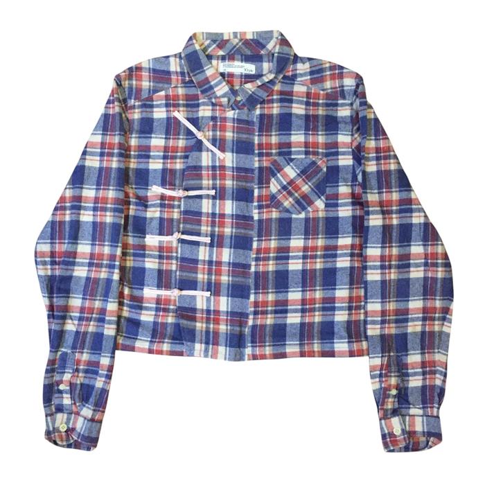 X'Tyle Chinese Cheongsam Boxy Shirt Flannel Reworked