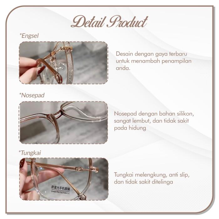 X☎YY LA CHAPELLA 30102 KACAMATA MINUS FRAME CRYSTAL ELEGANT SIMPLE STYLISH Y❤6J