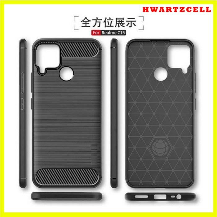 SOFTCASE REALME C15 - SLIM FIT CARBON REALME C15 - BC only black