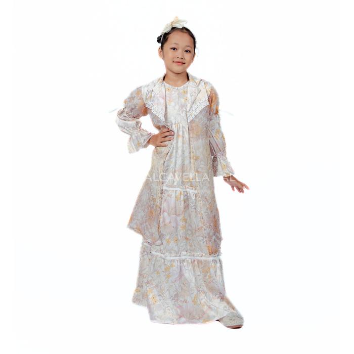 Alcavella - Zafeera Kids Dress - Broken White Series Alcavella | Baju Muslim Anak Perempuan