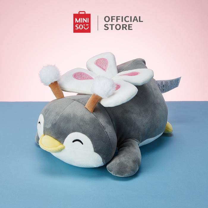 Miniso X Mini Pen Boneka Lucu 10-Inch Doll Prone Butterfly Pinguin Boneka Plush Toys 25cm
