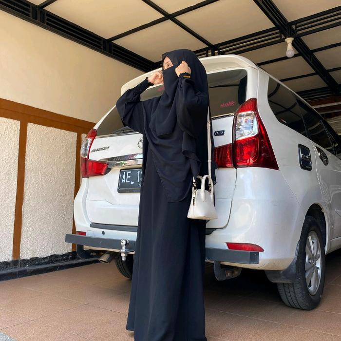 Abaya Najla-Abaya polos Gamis Muslim Wanita Remaja Basic Hitam Formal Dress Syari Nyaman