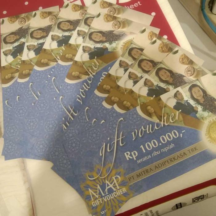 GIFT VOUCHER MAP NOMINAL 100RB 100 RIBU 100K FISIK AUTHENTIC ORIGINAL EXPIRED LAMA BEST SELLER SALE 
