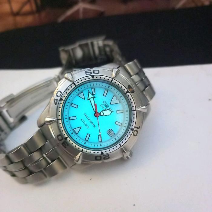 jj03390 jam tangan citizen eco drive oxy diver full lumed dial