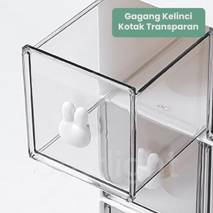 Starlight Rak Meja Kelinci Laci Penyimpanan Susun Serbaguna Desktop Drawer Rak Alat Tulis Stationery