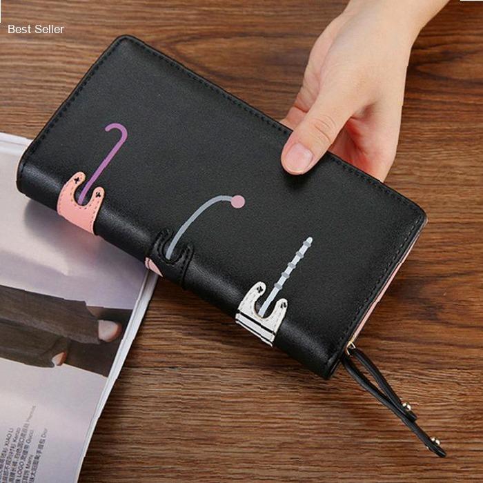 COD BAYAR DITEMPAT 02DW Dompet Wanita Panjang Kartu Dan Uang Dompet HP Anti Air Waterproof ORIGINAL 