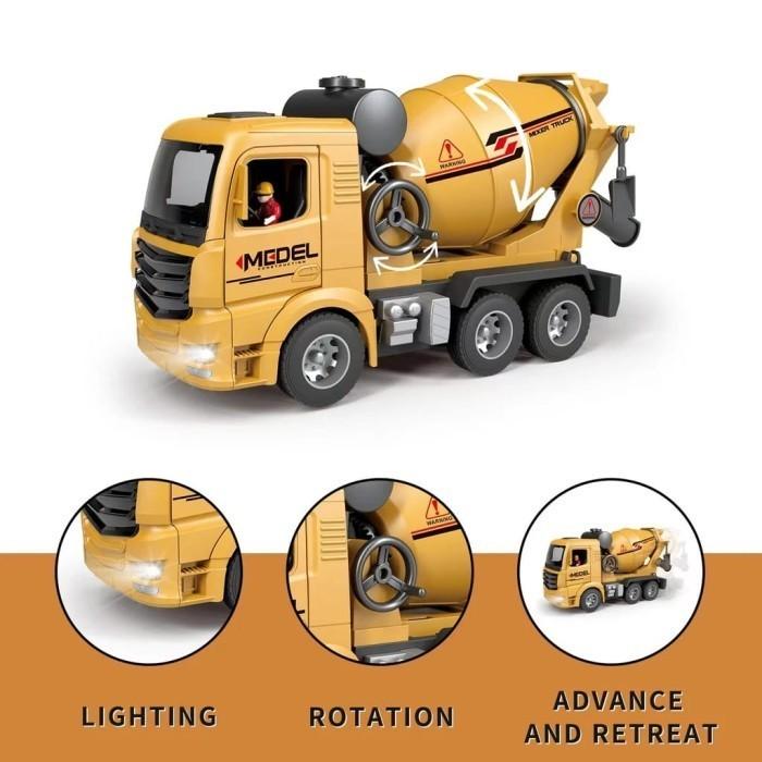 BabyToys Mainan Anak Truk Molen Dump Excavator Remote Control Baterai Charger Truck Kado Anak
