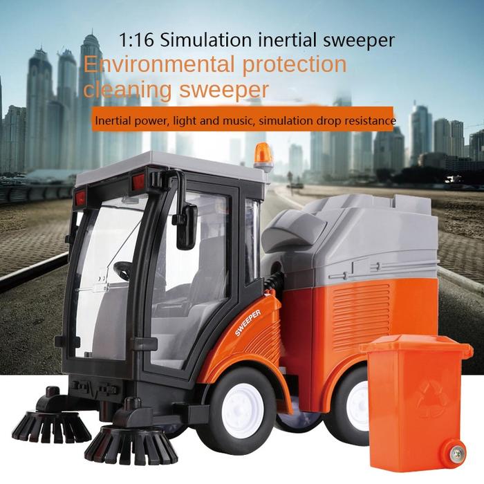 Children Simulation Road Sweeper Toy Garbage Truck Sanitation