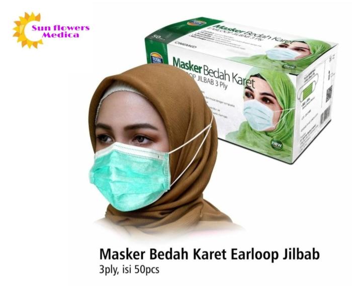 Masker Hijab 3 Ply/Masker Jilbab/Masker Medis Onemed