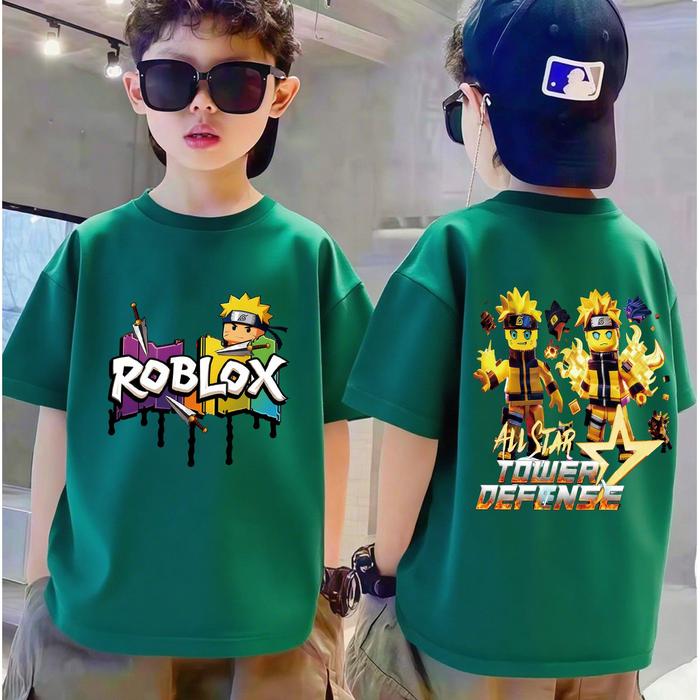 [400K Mama Disyorkan]Empat musim bisa memakai T-shirt anak laki-laki Pola keren Cocok untuk cuaca pa