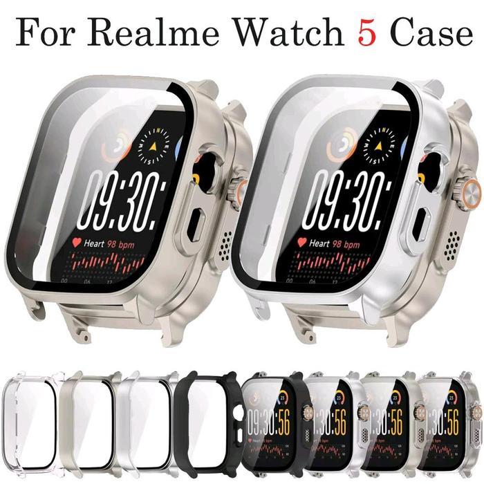 Bumper Case for Realme Watch 5 Hard PC Screen Protector Protective Case
