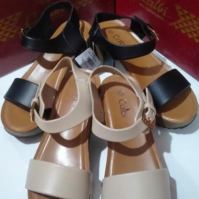 CALBI Wedges Selop Tali Elegan DJL 2216 Hanya Tersedia Ukuran 36 37 40 Sandal Wanita Stylish dengan 