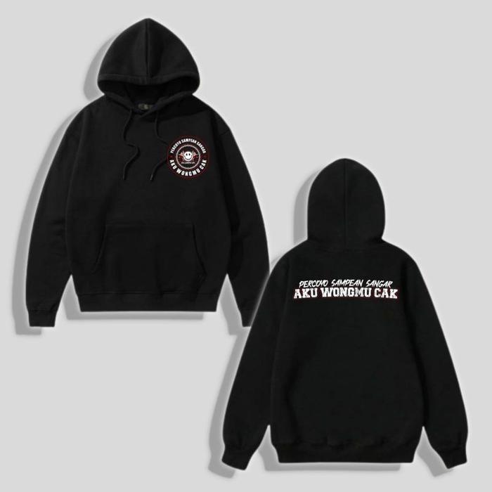 Hoodie Awc Aku Wongmu Cak Kaos Hoodie Motif 1 Bahan Premium Sablon Dtf Murah - Hoodie Full Punggung,