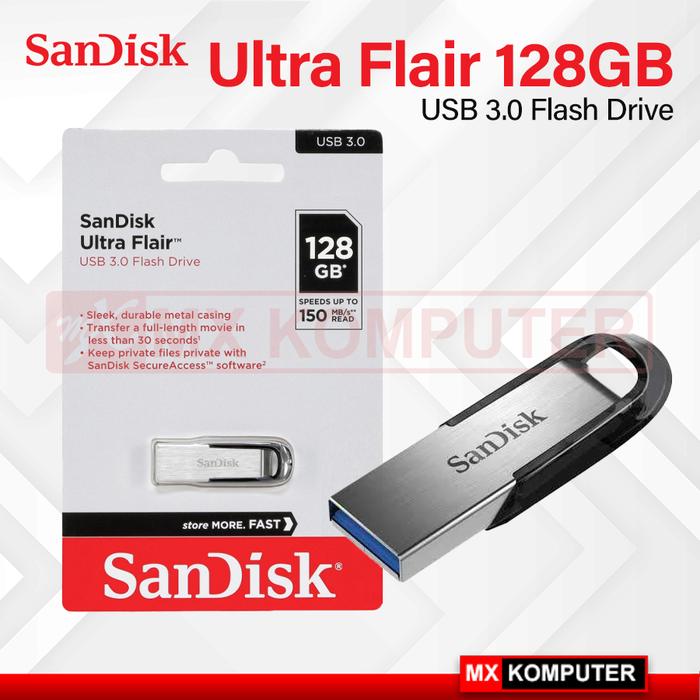 SANDISK USB FLASH 128GB ULTRA FLAIR CZ73 USB 3.0 /FLASHDISK 128 GB