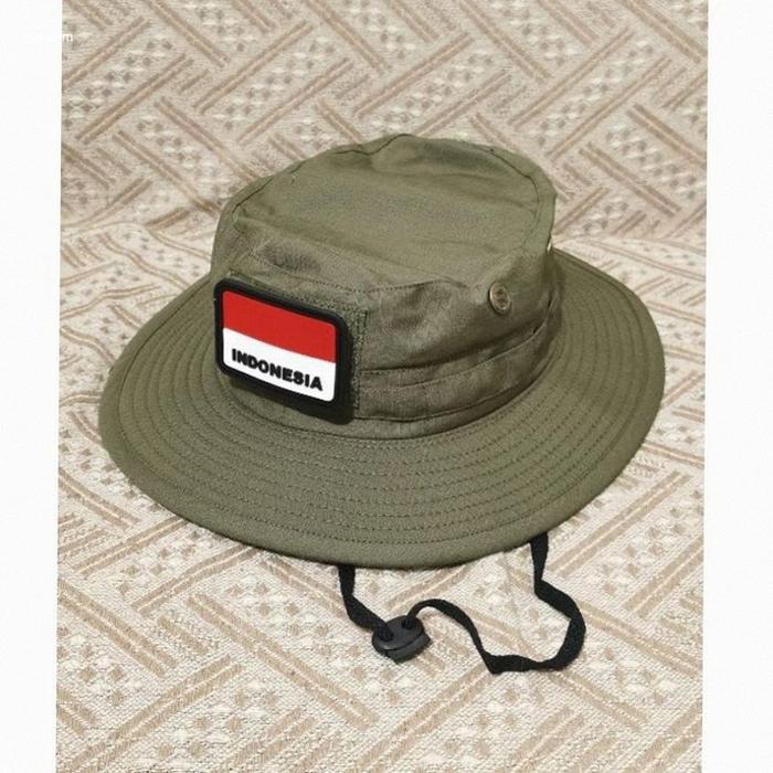 Topi tactical rimba kawat polisi Brimob satpolpp olive hijau Army hitam polos | Hot Item