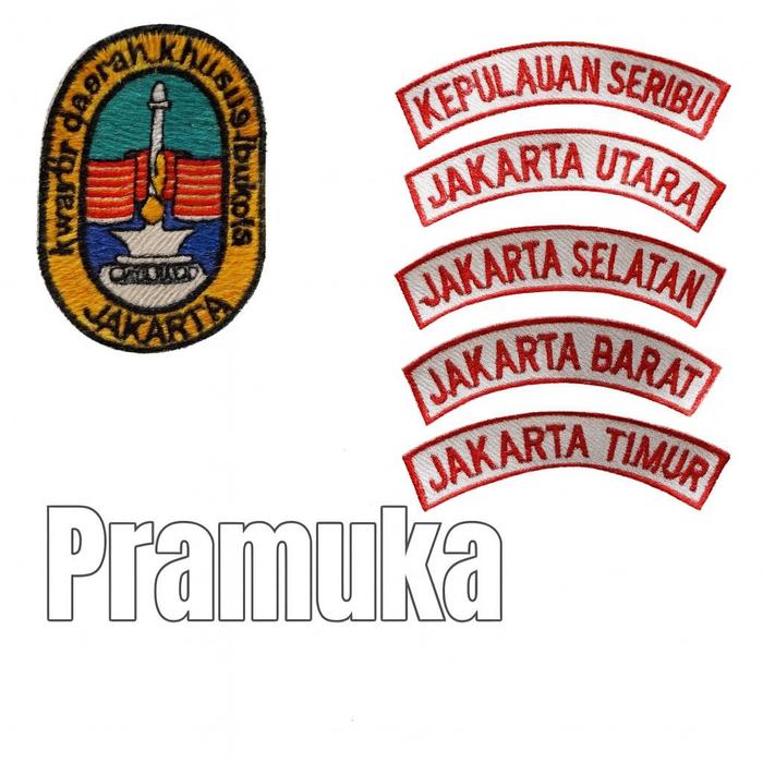 Bet Badge KWARDA KWARCAB PRAMUKA DKI JAKARTA / Badge Pramuka DKI Jakarta WFJAYA SERAGAM