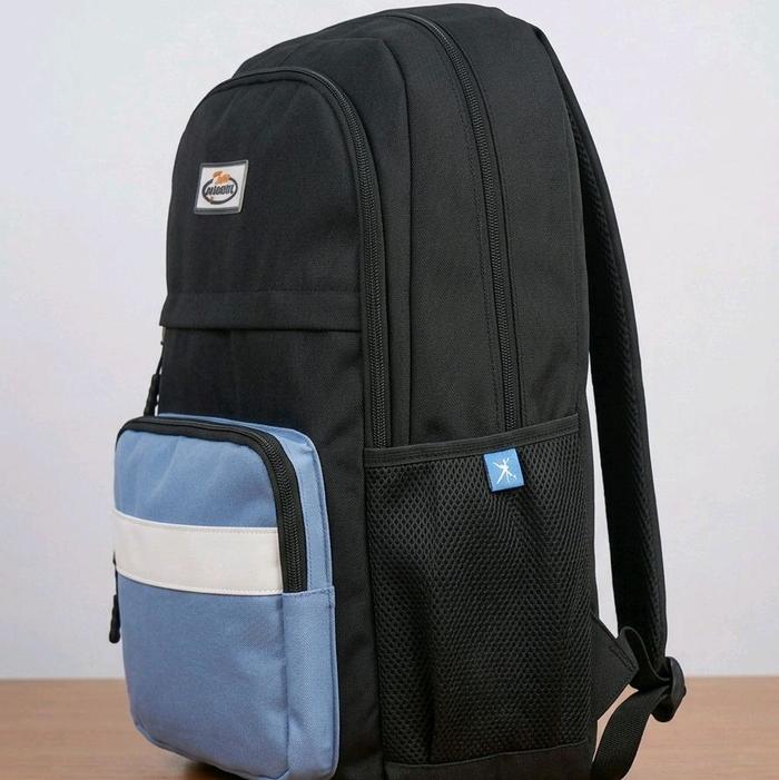 Italy Bags - Ransel Alto Girl Casual Series – Kombinasi Hitam & Biru Langit yang Sporty