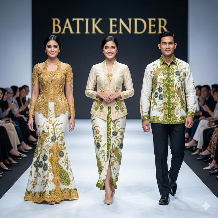 TERLARIS batik ender Rok kebaya sepan wiron lipat primiss hijau greentea olive katun rok kebaya mura