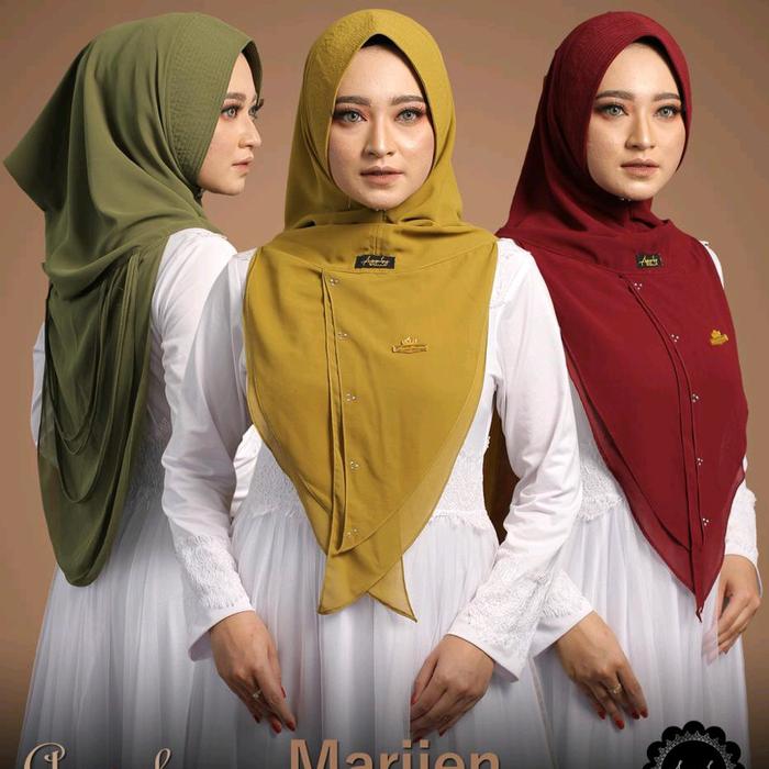 marijen ayyuby jilbab instan khimar hoodie bestseller premium Muslim Kerudung Syari Wanita Cantik Be