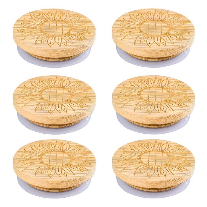 Yogurt Jar Lids, Yogurt Bamboo Jar Lids Set, Bamboo Lids For Yogurt