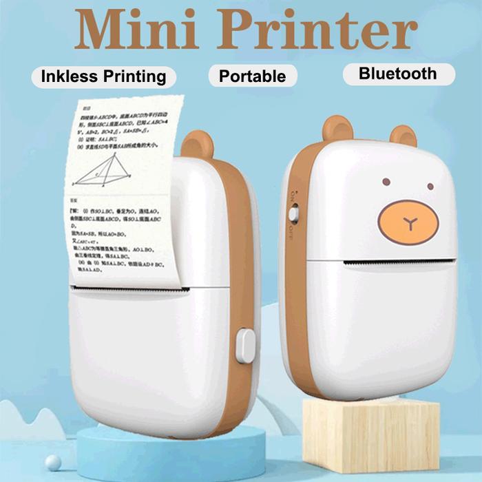 Mini Sticker Printer with Bluetooth Wireless Portable Thermal Printer