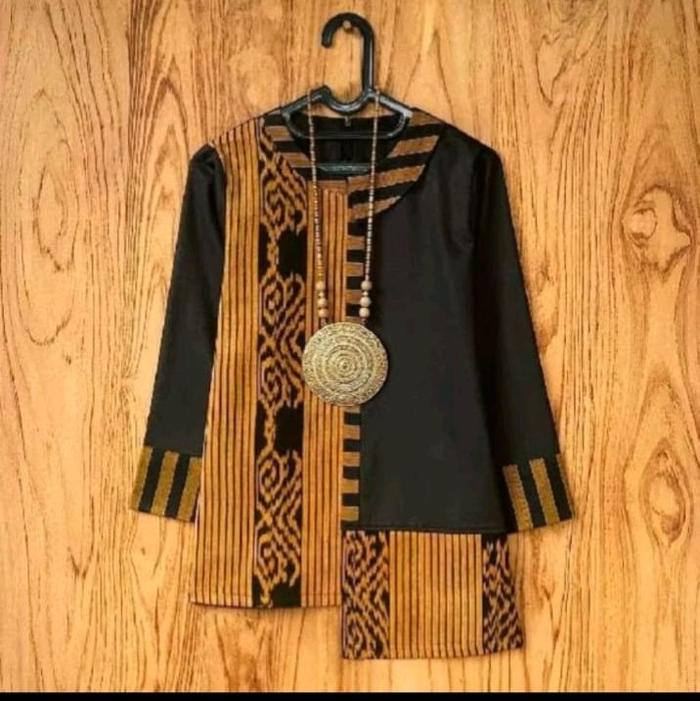 blus tenun Jepara mix toyobo premium dan lurik premium