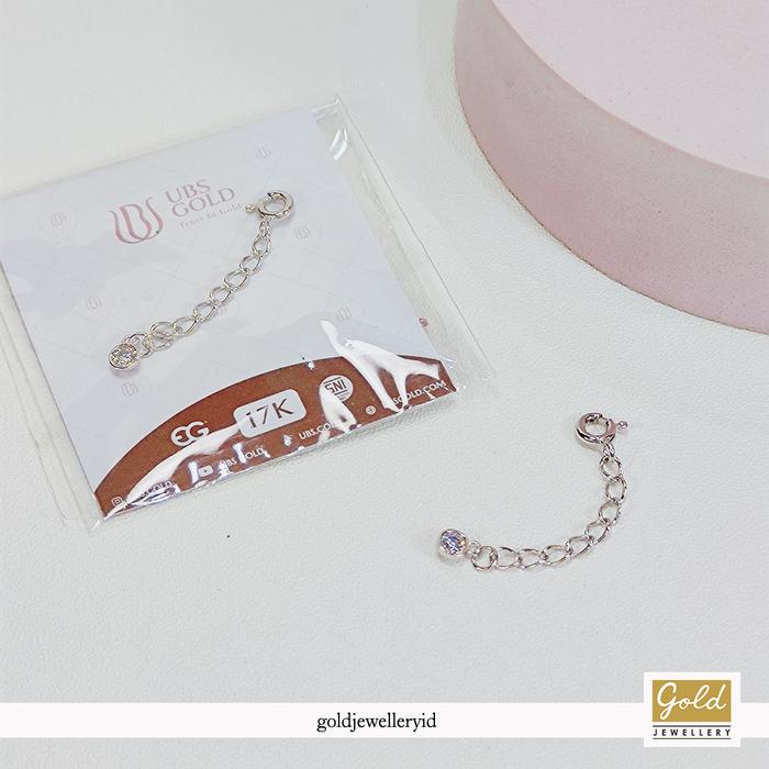 Kalung emas putih 750 17k extension pemanjang sambungan