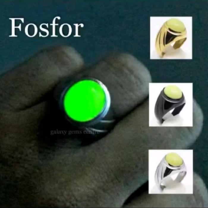 natural batu cincin fosfor nyala natural Kantoran