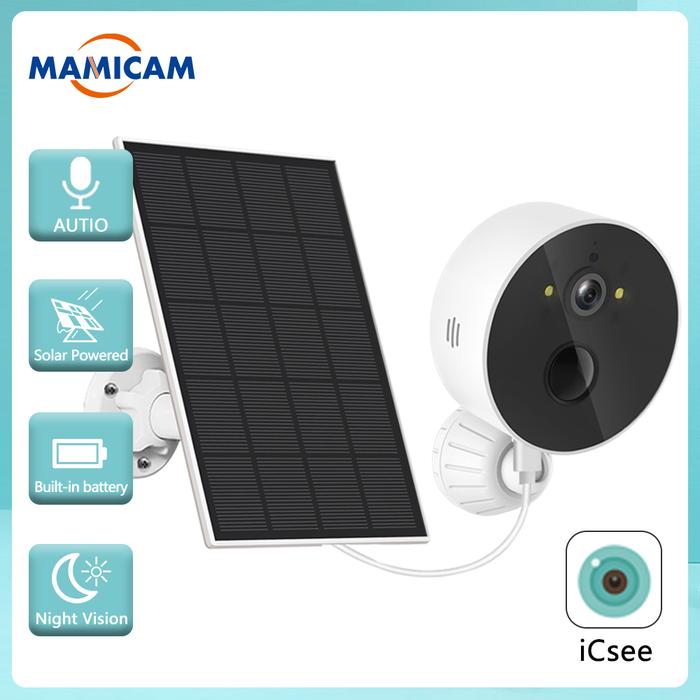 WiFi Solar Panel Camera Video Surveillance 3MP Outdoor Wireless CCTV