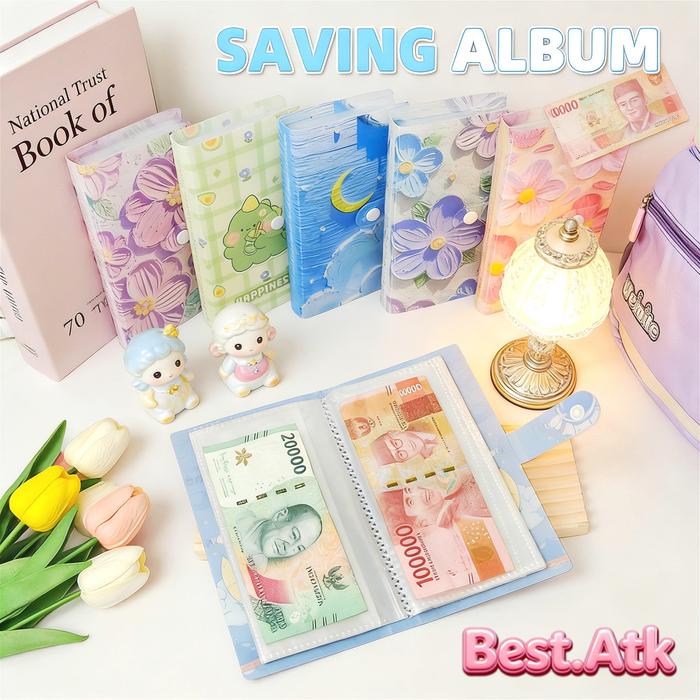 Binder Nabung 100 Slot Dompet Keuangan Cover Lucu Cantik Viral Alat Disiplin Keuangan Bulanan Penyim