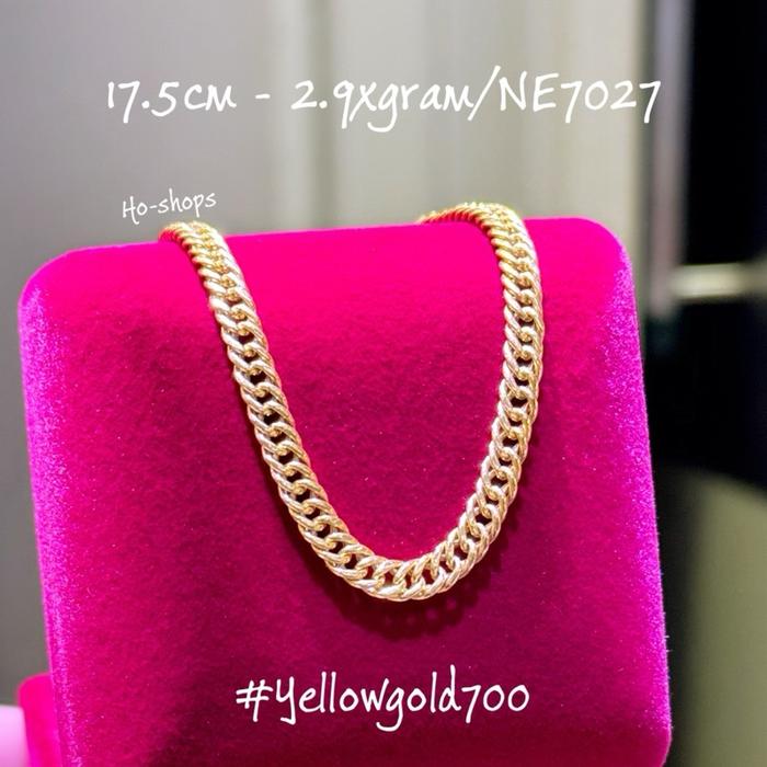 Gelang Sisik Naga ( SN ) Mas Kuning Warna Poles Kadar 700 Asli Emas