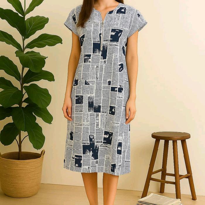 Dres busui daster wolpis wanita motif Wanita dewasa Panjang Motif koran nyaman tdk kusut