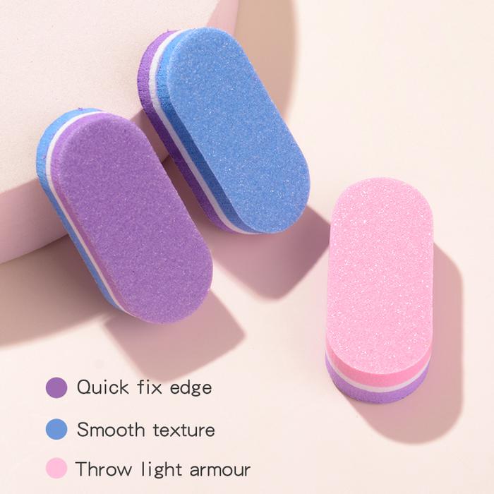 50 pieces of manicure rubbing strip nail file new mini sponge rubbing